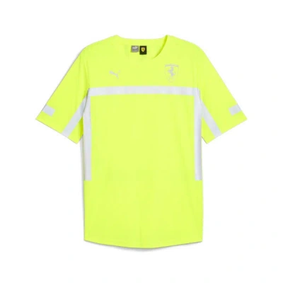 Puma Scuderia Ferrari Team Setup Men's T-shirt In Yellow Alert