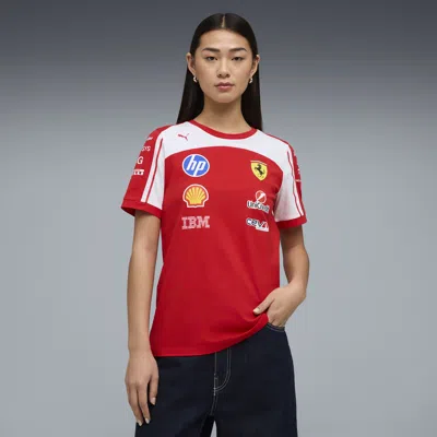 Puma Scuderia Ferrari Women's Replica T-shirt In Red