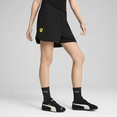 Puma Scuderia Ferrari Women's Woven Shorts In Black