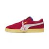 Puma Ferrari Joshua Vides Suede Sneakers In White- Black