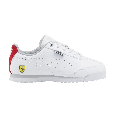 Pre-owned Puma Scuderia Ferrari X Roma Jr 'white Rosso Corsa'