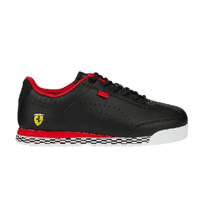 Pre-owned Puma Scuderia Ferrari X Roma Via Perf Jr 'black White'