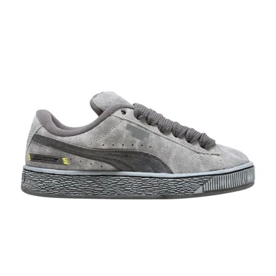 Pre-owned Puma Scuderia Ferrari X Suede Xl Big Kid 'desert Sun Pack - Black' | Grey | Kid's Size 6 In Gray