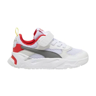 Pre-owned Puma Scuderia Ferrari X Trinity Little Kid 'white Rosso Corsa' | Kid's Size 13