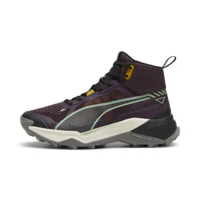 Puma Seasons Explore Nitro™ 2 Women's Mid Hiking Shoes In Midnight Plum-green Fog- Black