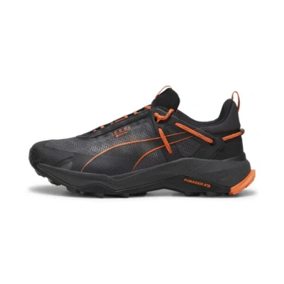 Puma Seasons Explore Nitro™ Gore-tex Men's Hiking Shoes In Black-flat Dark Gray-flame Flicker