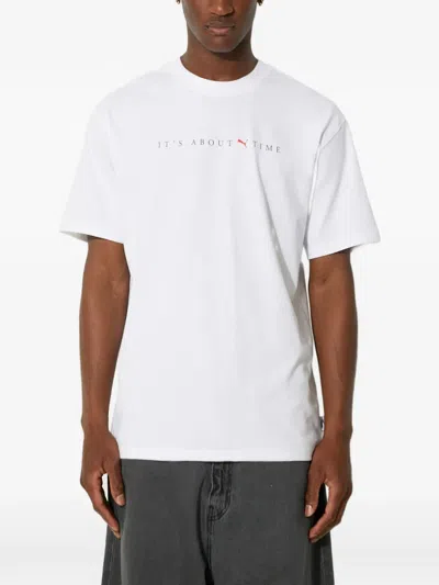 Puma Select Essentials Logo-detail T-shirt In White