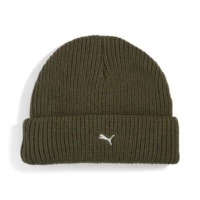 Puma Select Essentials Low Crown Beanie Hat In Green