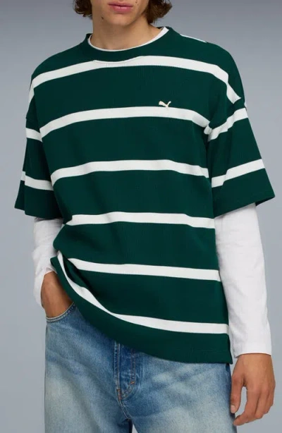PUMA PUMA SELECT ESSENTIALS WAFFLE KNIT T-SHIRT