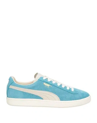 Puma Select Man Sneakers Turquoise Size 9 Leather In Blue