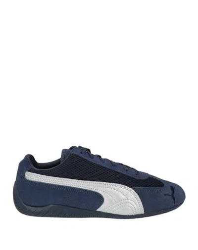Puma Select Speedcat Premium Woman Sneakers Navy Size 7.5 Textile Fibers, Cowhide In Blue