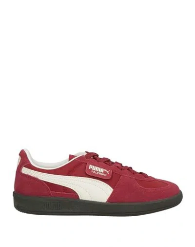 Puma Select Woman Sneakers Burgundy Size 7.5 Leather, Textile Fibers In Red