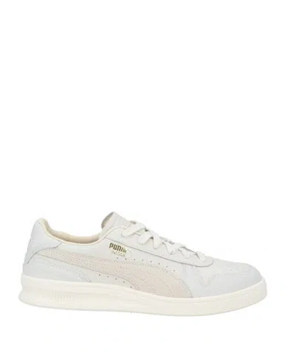 Puma Select Woman Sneakers Light Grey Size 7.5 Leather In White