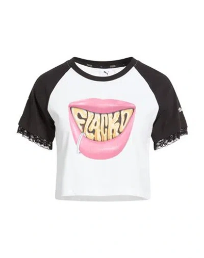Puma Select X A$ap Rocky Smile Baby Tee Woman T-shirt White Size Xl Cotton In Multi