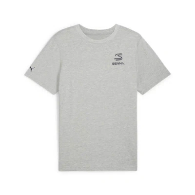 Puma Senna A Vida Men's Motorsport T-shirt In Light Gray Heather