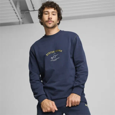 Puma Senna A Vida Men's Sweatshirt In Club Navy