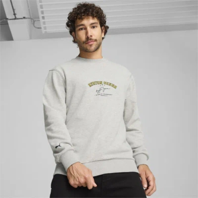 Puma Senna A Vida Men's Sweatshirt In Light Gray Heather