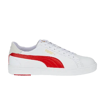 Pre-owned Puma Serve Pro Lite 'white High Risk Red'