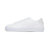 Puma Vikky Leather Sneaker In White- White- Silver-gray Violet