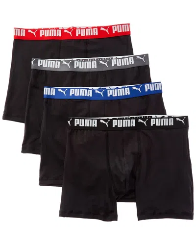 Puma Set Of 4 Boxer Brief In Black