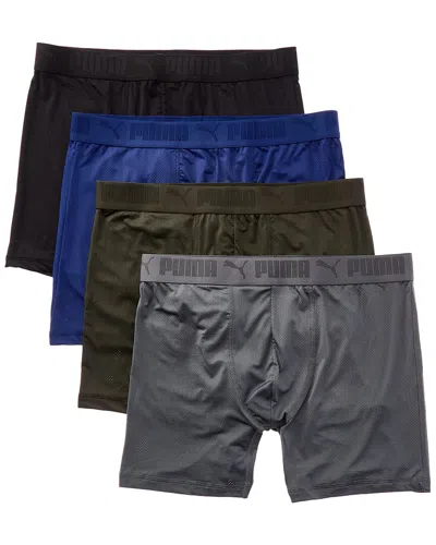 Puma Set Of 4 Mesh Boxer Brief In Green