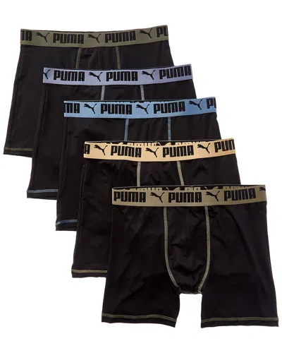 Puma Set Of 5 Boxer Brief In Black