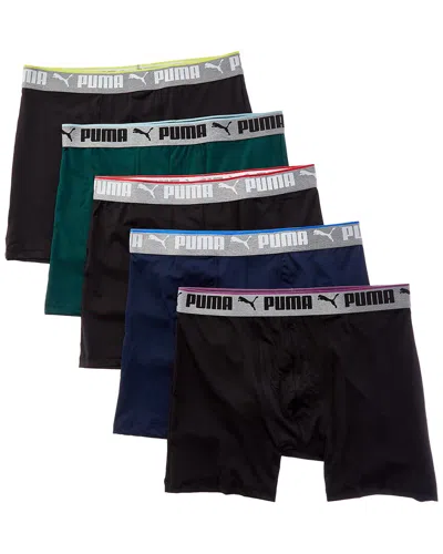 Puma Set Of 5 Boxer Brief In Black