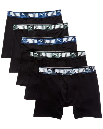 Puma Set Of 5 Boxer Brief In Black