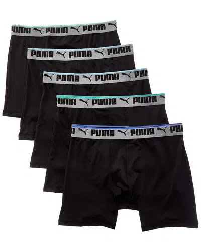 Puma Set Of 5 Boxer Brief In Black