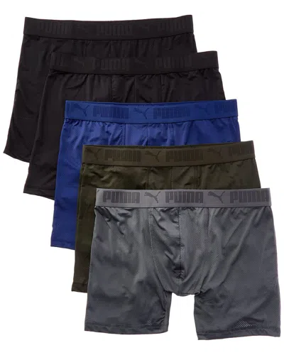 Puma Set Of 5 Mesh Boxer Brief In Green