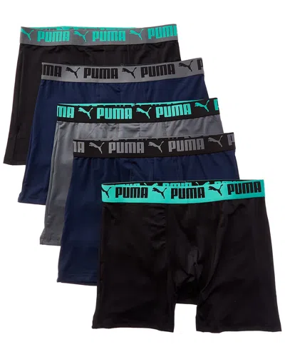 Puma Set Of 5 Performance Boxer Brief In Black