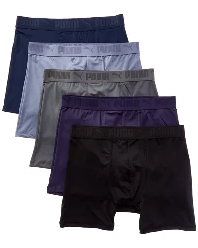 Puma Set Of 5 Performance Boxer Brief In Black