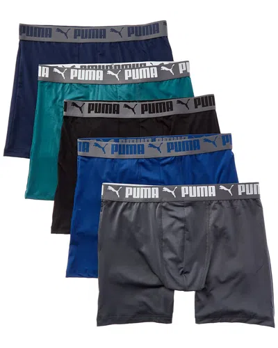 Puma Set Of 5 Performance Boxer Brief In Brown