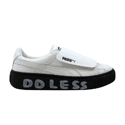 Pre-owned Puma Shantell Martin X Wmns Platfrom Strap 'be More And Do Less' In White