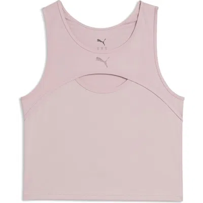 Puma Shape Keyhole Performance Tank In Pink