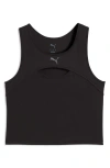 Puma Shape Keyhole Performance Tank In Black