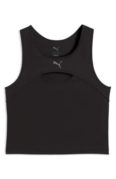 Puma Shape Keyhole Performance Tank In Black