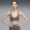 Puma Shapeluxe Plunge Bra Women In Burgundy