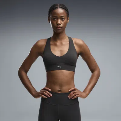 Puma Shapeluxe Sculpting Women's Mid Impact Sports Bra In Black