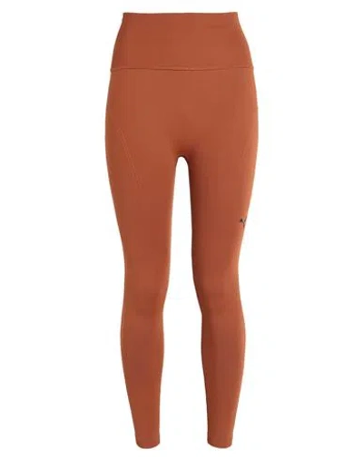 Puma Shapeluxe Seamless Hw Fl Tights Woman Leggings Rust Size M Nylon, Elastane, Lycra In Red