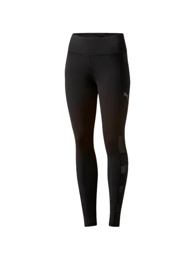 Puma Sharp Shape Mesh-panel Leggings In Black
