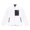 Puma Sherpa Reversible Lamb's Wool Stay Warm Stand Collar Jacket White