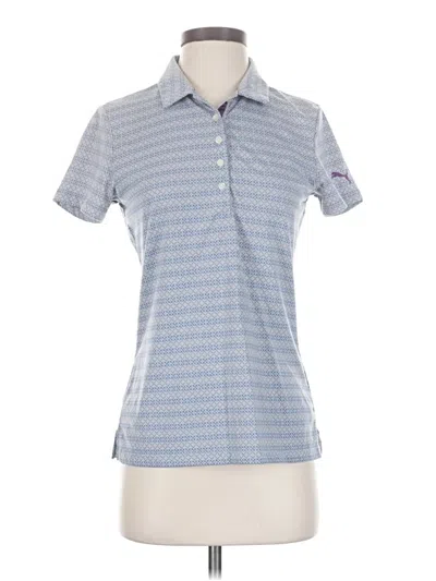 Pre-owned Puma Short Sleeve Blouse In Blue