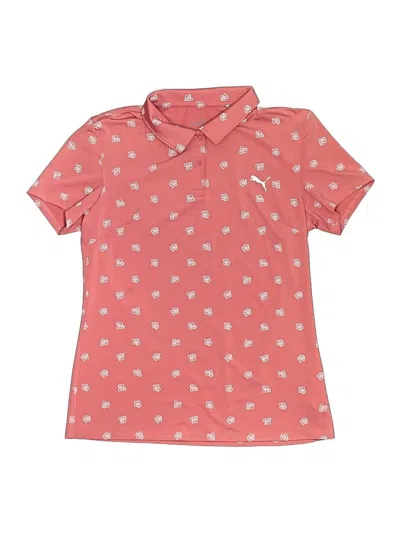 Pre-owned Puma Kids' Short Sleeve Blouse In Pink