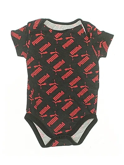 Pre-owned Puma Babies' Short Sleeve Onesie In Black