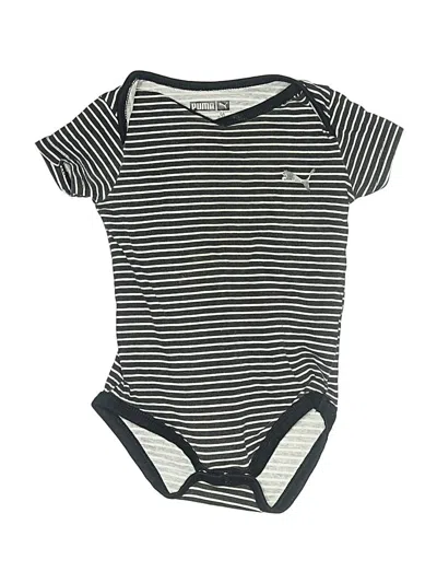 Pre-owned Puma Babies' Short Sleeve Onesie In Black