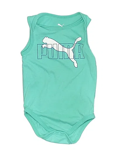 Pre-owned Puma Kids' Short Sleeve Onesie In Blue