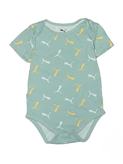 Pre-owned Puma Kids' Short Sleeve Onesie In Blue