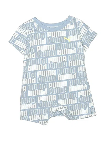 Pre-owned Puma Babies' Short Sleeve Onesie In Blue