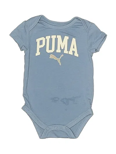 Pre-owned Puma Babies' Short Sleeve Onesie In Blue